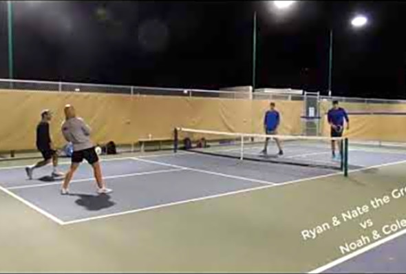 Pickleball Game: Ryan &amp; Nate the Great vs Noah &amp; Cole