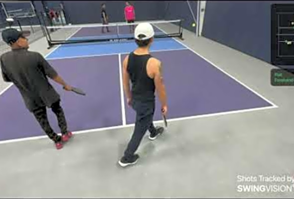 Indoor pickleball doubles match 2 (1-6-2025)