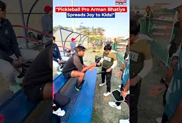 &quot;Pickleball Pro Arman Bhatiya Spreads Joy to Kids!&quot;