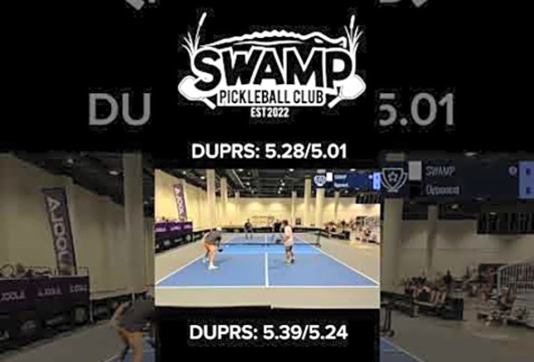 Chaotic point in the gold medal match! #pickleball #pickleballaddict #swamppickleball