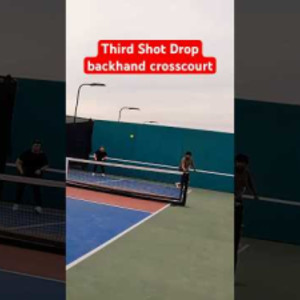 Third shot drop cross court #pickleball #unorthodox #pickleballtips #pic...