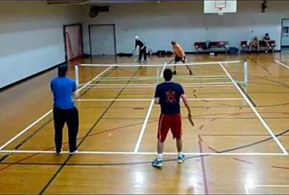 Valenti Sports pickleball All-Stars league championship Valenti, Valenti, Gleason, Kennedy Feb 2013