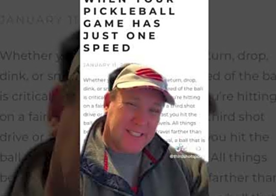 What to do when your pickleball game has just one speed? #pickleball #sport #pickleballislife