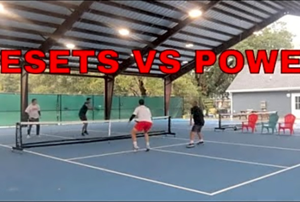 BIG POWER vs SLOW RESETS! 4.5 Pickleball Game at Litchfield, SC - Comentary by Coach Alex