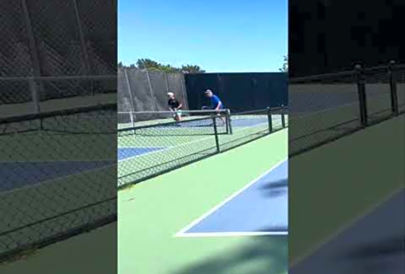 Pickleball Serve &amp; Volley Action: Game On!