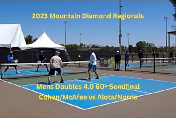 2023 Mountain Diamond Regional: Mens Doubles 4.0 60 Semifinal match Cohen/McAfee vs Alota/Norris