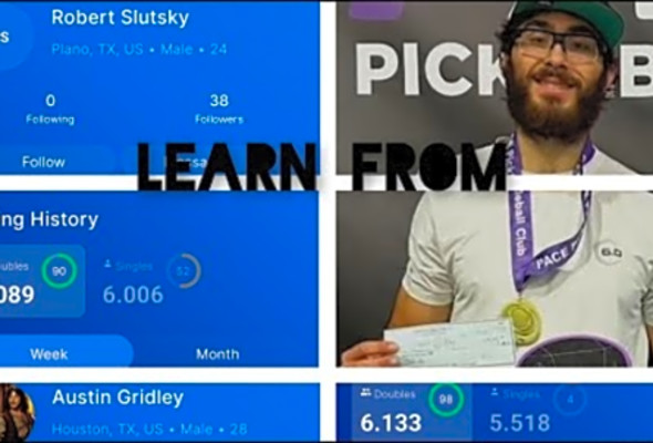 Pickleball Pro Learns About Two-Handed Backhand Top Spin Drops