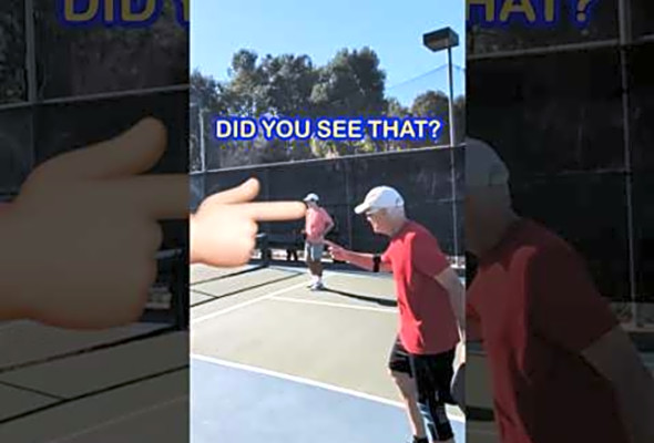 BRO JUST CREATED A NEW SHOT #pickleball #tennis #pickleballhighlights #highlights #clips #wow