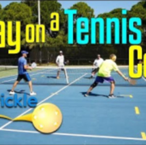 Playing Pickleball on a Tennis Court - NO Permanent Lines Needed
