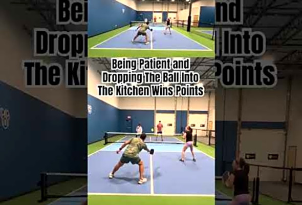 Be Patient: Consistently Dropping The Ball Into The Kitchen Wins Points! #pickleball #strategy