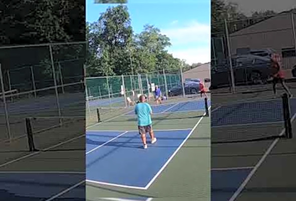 Pickleball long rally Smash ball action