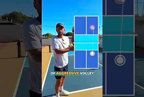 Where should you hit your 3rd shot DRIVE in pickleball? video 2/18