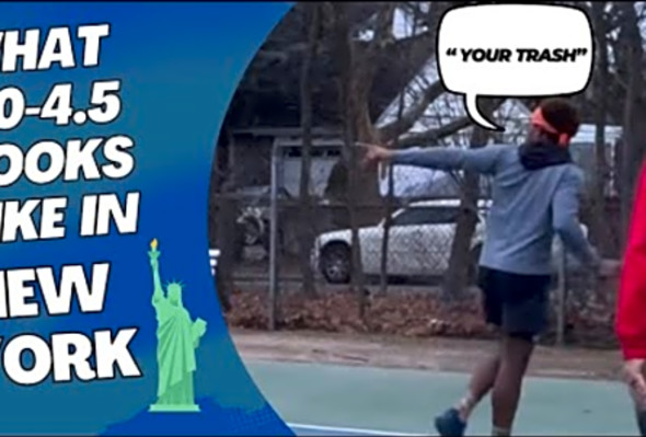 THIS IS WHAT A 4.0-4.5 PICKLEBALL MATCH LOOKS LIKE IN NYC (A LOT OF TRASH TALKING)