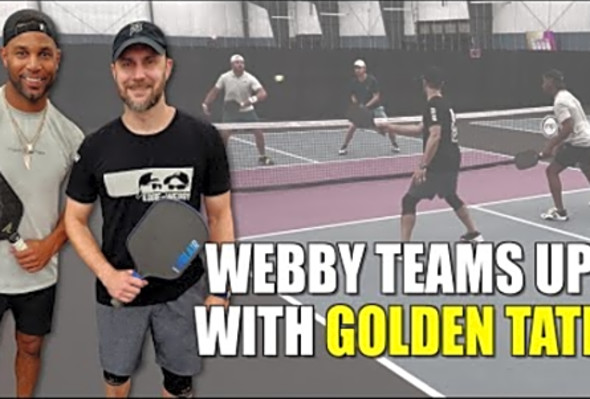 Webby and Golden Tate Team Up For a Game At Wolverine Pickleball