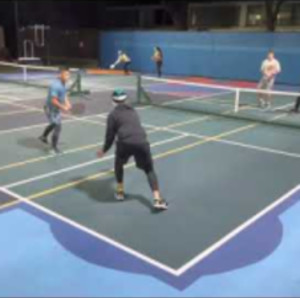 Geoff-Mark vs Tim-Byron 12/7/21 Piccadilly Pickleball