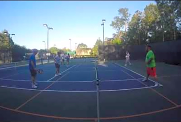 Using the net! The ultimate pickleball drop shot! Lol!