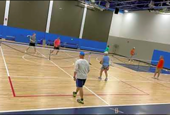 Strong Overheads! Pickleball Game at Possum Trot in North Myrtle Beach