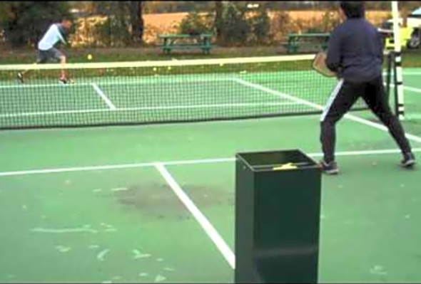 Windshield Wiper Drill with SIMON the Pickleball Machine