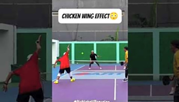 CHICKEN WING SHOT EFFECT #pickleballshorts #pickleballviral