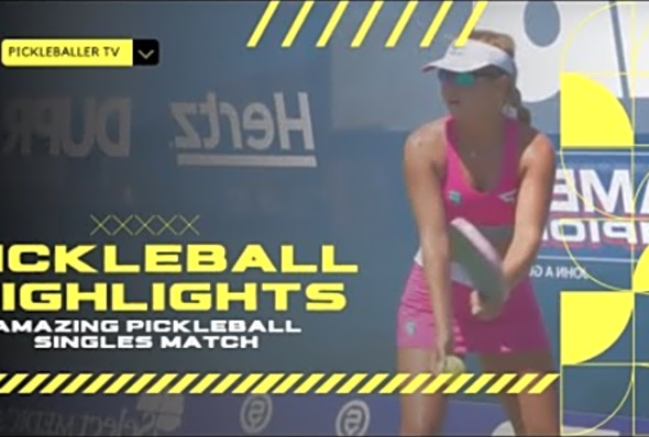 AMAZING PICKLEBALL SINGLES MATCH