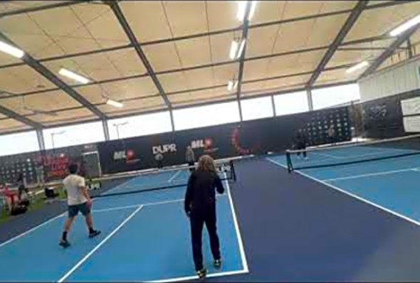 Dreamland pickleball pros Dekel Bar and Vivienne David vs Ryler Deheart and Travis Rettenmaier
