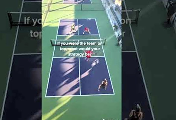 Playing an aggressive poacher. #pickleballislife #pickleball #pickleballplayers