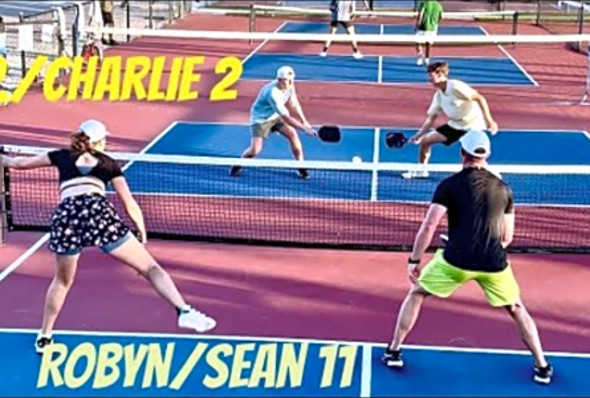 Highlights advanced pickleball game