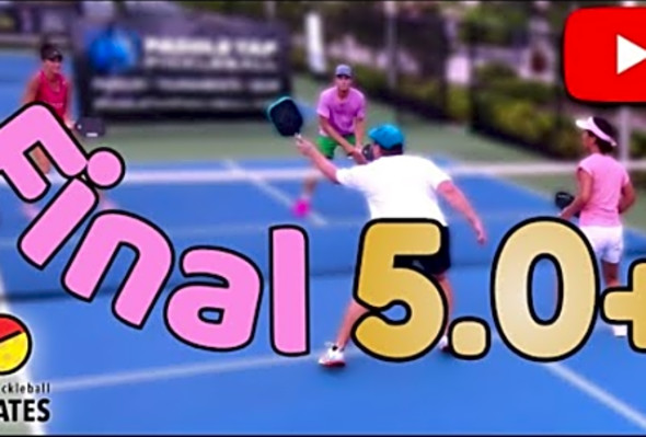 Pickleball 5.0 Mixed Doubles Winners Bracket Final at Paddle Tap