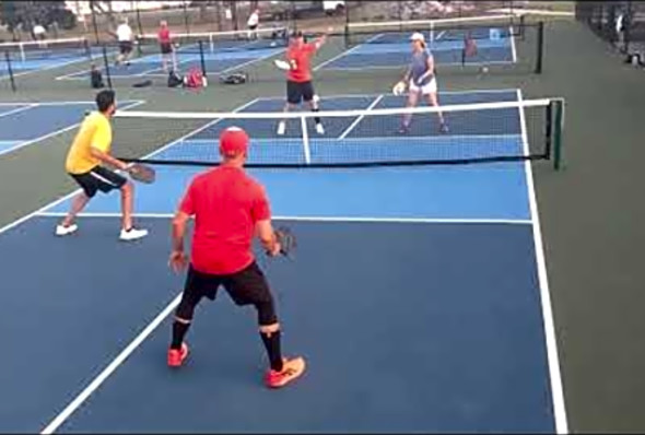 TENNIS TOP-SPIN SHOTS! 4.0 Pickleball Rec Game at Midway Park in Myrtle Beach, SC