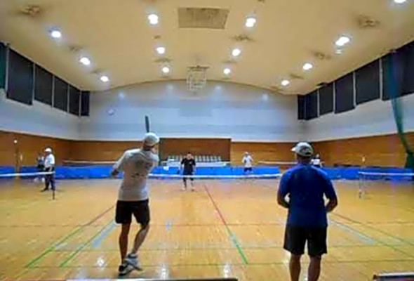 Daniel Moore, Makoto Sato VS Scott Moore Les Dreak(,2017 Japan-US Pickleball Event )