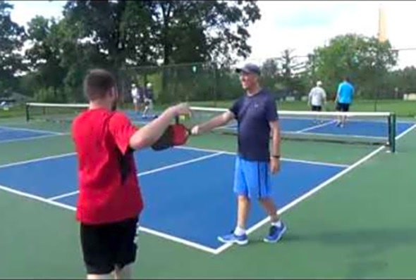 Lake Forest Advanced Pickleball Tomasino Howard vs Thompson Hilton