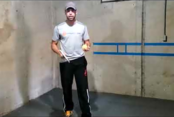 Two pickleball wall drill