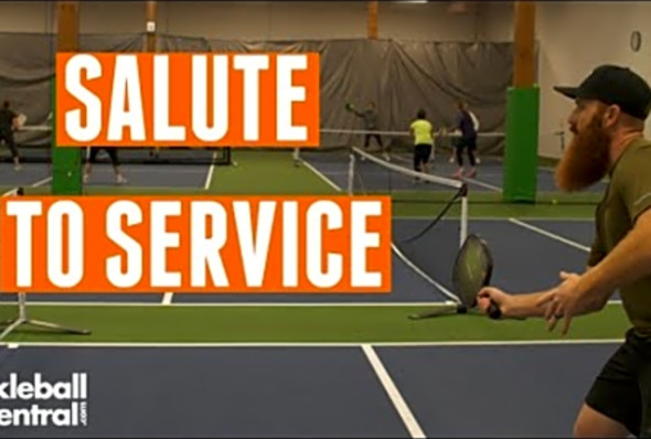 Alex Fox and the Salute To Service Response Pro Pickleball Paddle by Prince