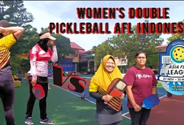 Women&#039;s Double Pickleball AFL Indonesia NA/HL vs SD/RM - lucu dan seru