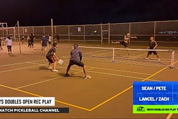 Pickleball Men&#039;s Doubles Rec Play feat. Lancel/Zach vs Sean/Pete