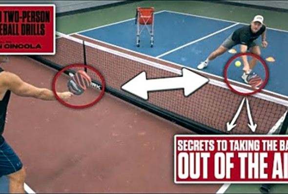 2-Person Pickleball Drills to Take the Ball Out of the Air