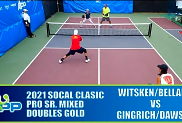 APP SoCal Classic Pickleball Open SR. Pro Mixed Doubles Gold: WITSKEN/BELLAMY VS GINGRICH/DAWSON