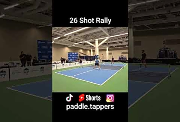 26 Shot Rally #pickleballhighlights #pickleballdoubles #mlp #ppa