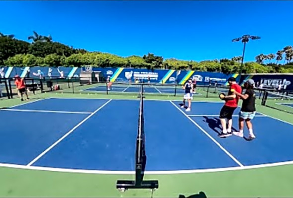 Doubles Drop &amp; Play Drill at Tyson McGuffin Pickleball Camp