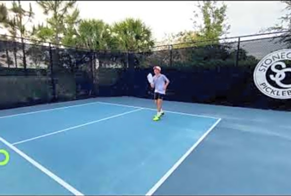 Midcourt drop drill with top junior and pickleball pro Wyatt Stone