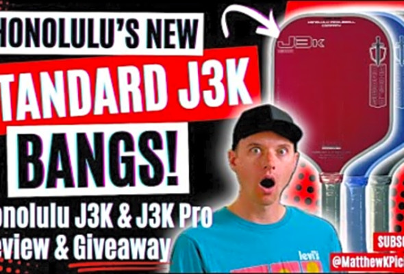 Honolulu Pickleball J3K &amp; J3K Pro Kevlar Paddle Review &amp; Giveaway : This Standard Paddle Bangs!
