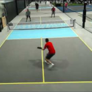 Jason &amp; Steve vs Nithin &amp; AK Pickleball match. Serving missiles with the...