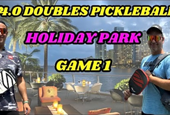 4.0 Doubles Pickleball - Holiday Park - Fort Lauderdale Florida - Game 1