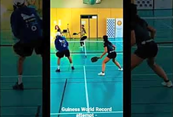 Guiness World Record Attempt: play #pickleball 24 hours straight.