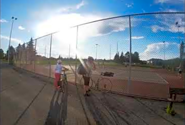 biking trip heading to pickleball court ft. my employers
