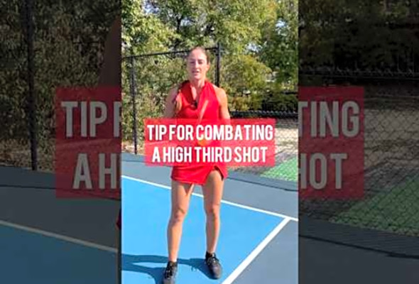 Opponent giving you a high 3rd shot? Lets talk about what to do! #pickleball #pickleballtips