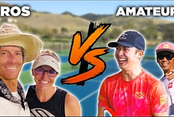 Two Pro Pickleball Players vs Two Amateurs Who Wins?