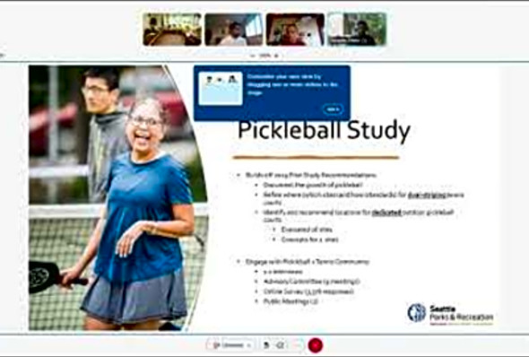 2022 08 11 Seattle&#039;s Board of Parks and Recreation Outdoor Pickleball Study