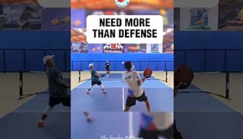 UNIQUE DEFENSE STYLE #pickleballtraveler #pickleballshorts