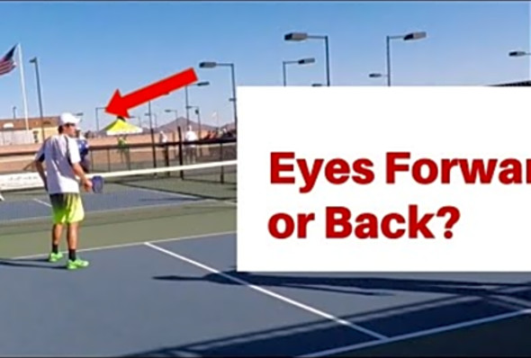 Pickleball Question: Should I watch my partner hit return of serve or keep my eyes forward?
